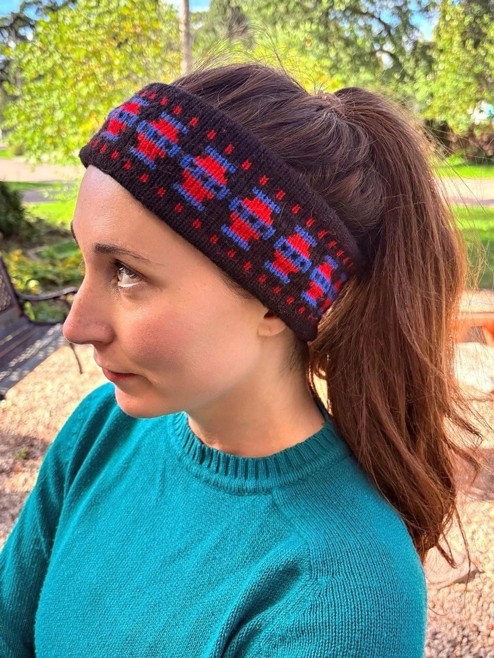Maureen of the Mews Wool Knit Winter Headband / Fair isle, cabin core, aprΓ©s-ski